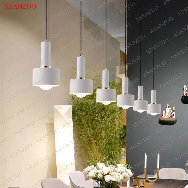 Afralia™ Modern Metal Macaron Pendant Lights - Fashion Nordic Restaurant Cafe Hanging Lamp