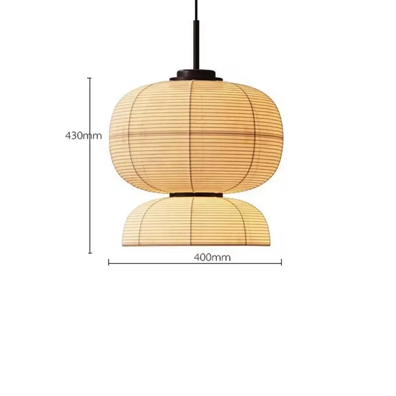 Afralia™ Japanese Wabi Sabi Fabric Pendant Light: Traditional and Creative Lighting for Dining Room