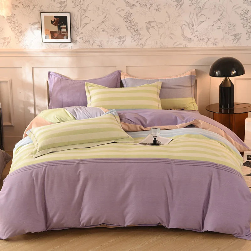 Afralia™ Cotton Thickened Bedding Set - Single/Double Size, High Quality, Warm & Soft.