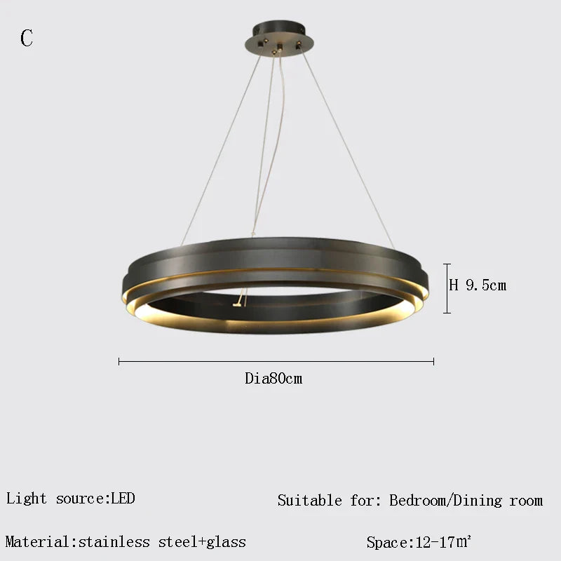 Afralia™ Gold Ring Chandelier: Modern Italian Design for Stylish Living Spaces