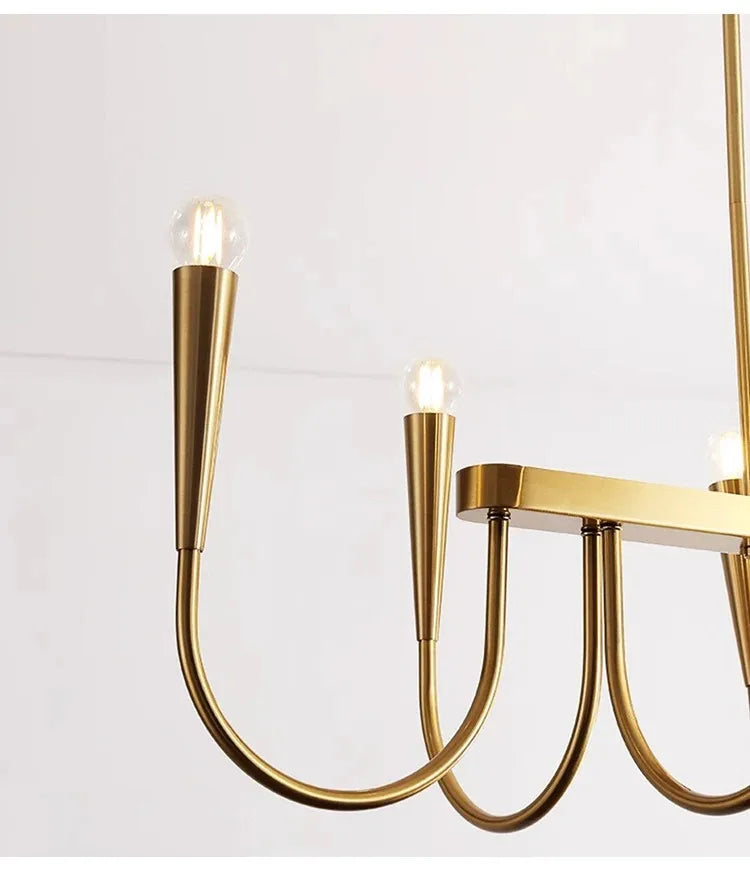 Afralia™ French Style Black Pendant Light Luxury Led Chandelier Room Decor