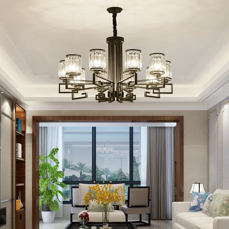 Afralia™ Crystal Chandelier: Modern Luxury Main Light for Livingroom, Hall, and Restaurant