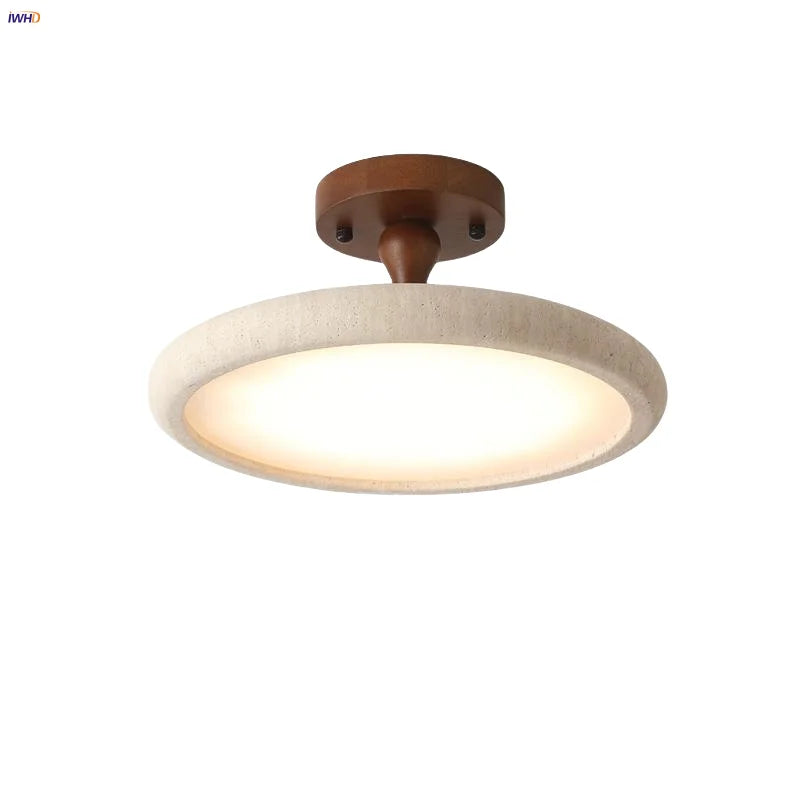 Afralia™ Yellow Cave Stone LED Ceiling Lamp for Restaurant Living Room Decor