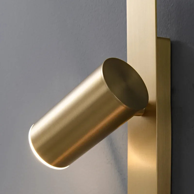 Afralia™ Nordic Copper LED Wall Lamp: Hotel Customized Minimalist Living Room Light