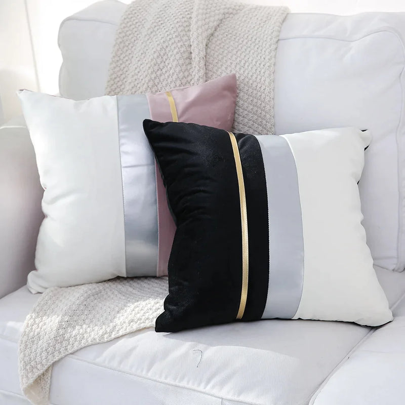 Afralia™ Velvet Gold Stitching Pillowcase Set