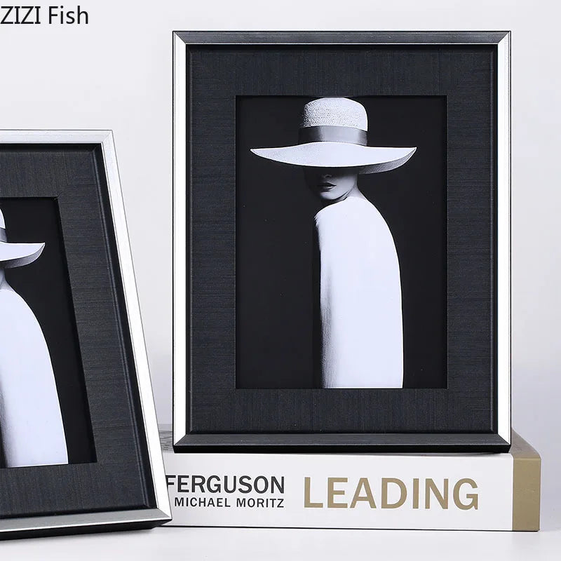 Afralia™ Silver Wood Photo Frame 6/7 Inch Modern Decor for Room Aesthetic