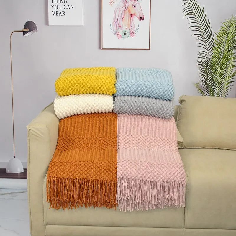 Afralia™ Modern Knit Throw Blanket - Cozy Sofa & Bed Cover