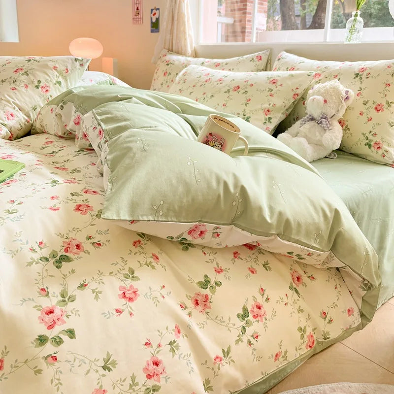 Afralia™ Cartoon Printed Cotton Duvet Cover for Kids & Teens Beddings