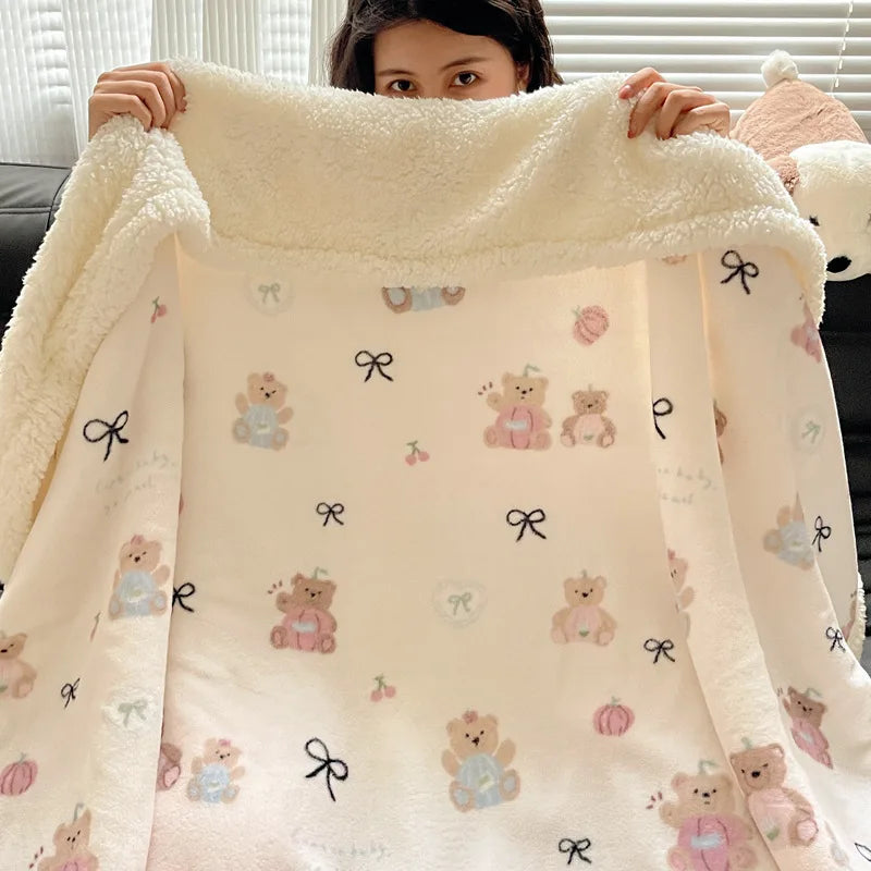 Afralia™ Cozy Fleece Blanket | Multi-Use Office & Home Shawl | Soft & Warm Blanket