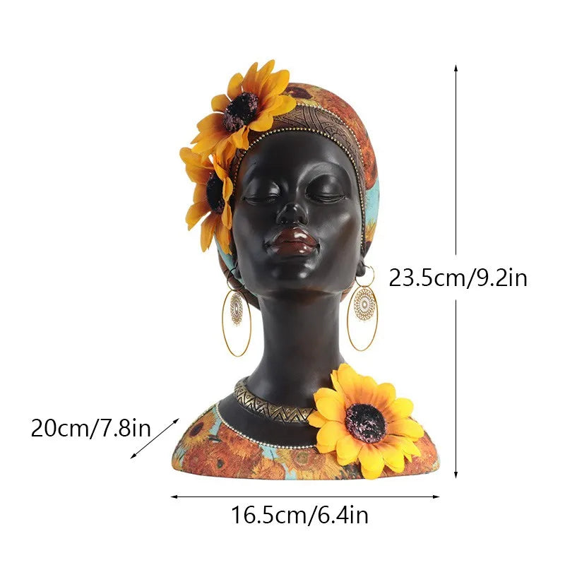 Afralia™ African Beauty Figurines: Modern Art Crafts for Home & Office Decor