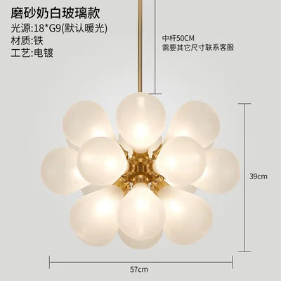 Afralia™ Glass Bubble Hanging Lamps Chandelier Modern Room Decor Ceiling Pendant Light