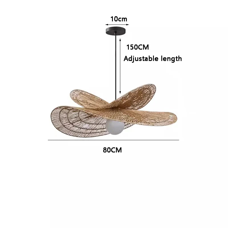 Afralia™ Rattan Pendant Light: Handmade Woven Hemp Rope Lampshade for Farmhouse Dining Room