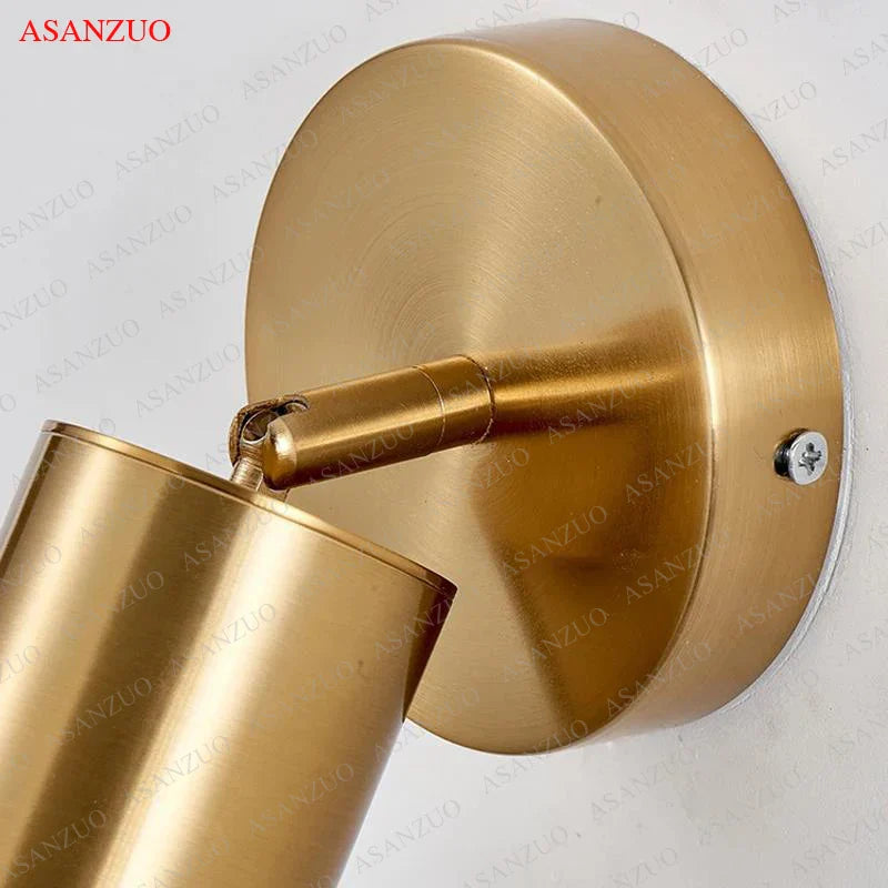 Afralia™ LED Gold Round Ring Wall Lamp Ceiling Light for Bedroom Wall Sconce