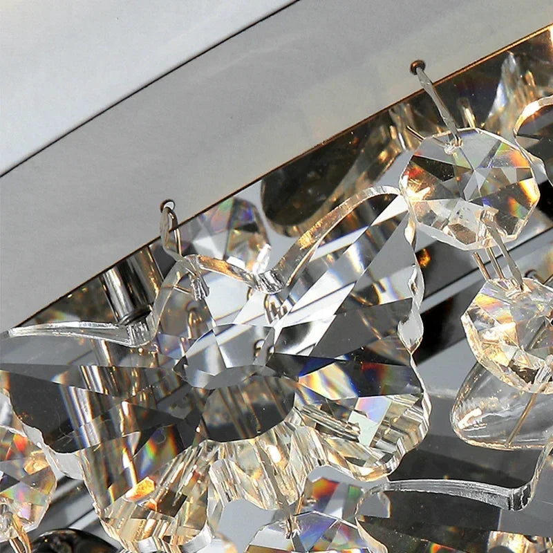 Afralia™ Crystal LED Ceiling Chandelier for Living, Bedroom, Kitchen, Dining Room