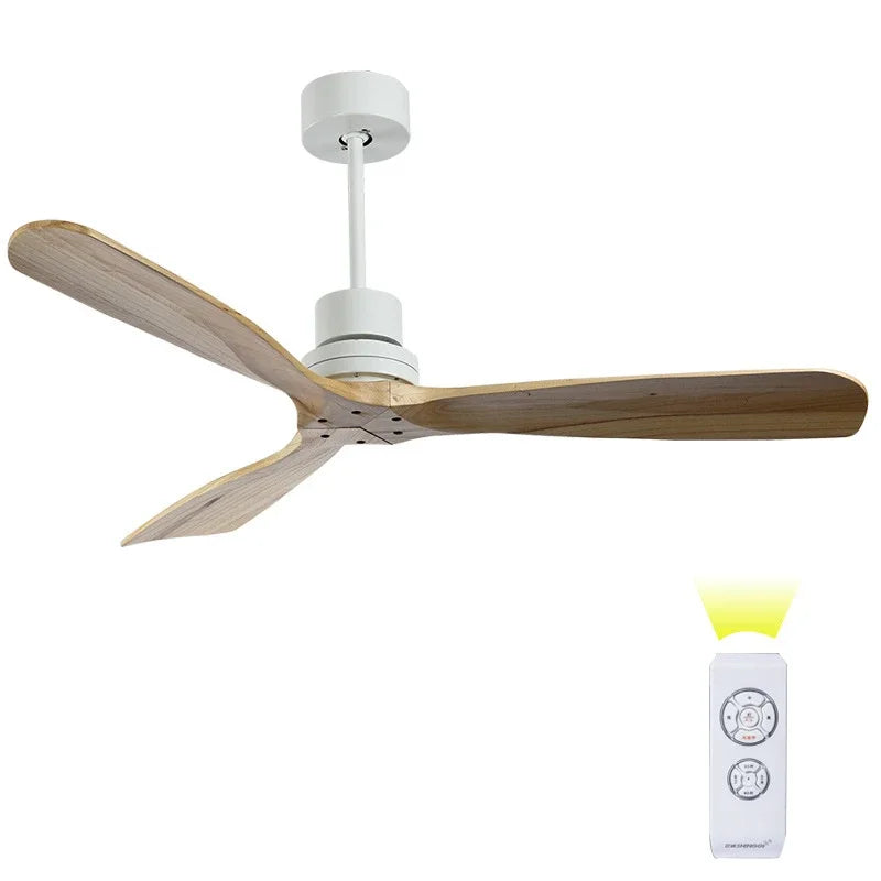 Afralia™ 52" Propeller Ceiling Fan in Wood, Silent Operation for Home and Loft.