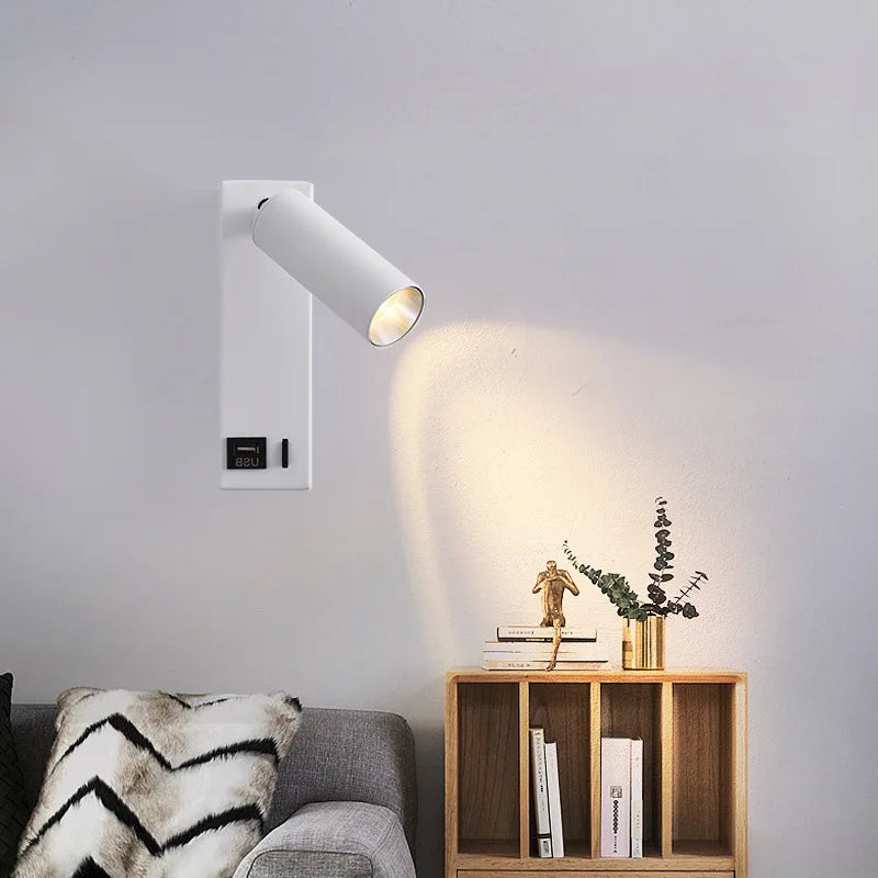 Afralia™ Modern LED Reading Wall Lamp for Bedroom and Living Room