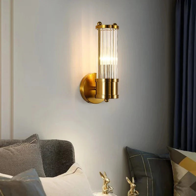 Afralia™ Modern Gold Wall Sconce Indoor Lamp for Restaurant Living Room Hotel Bedroom