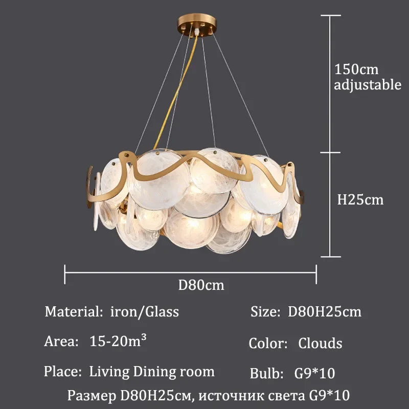 Afralia™ Modern Clouds Glass Pendant Lights for Luxury Home Decor Lighting