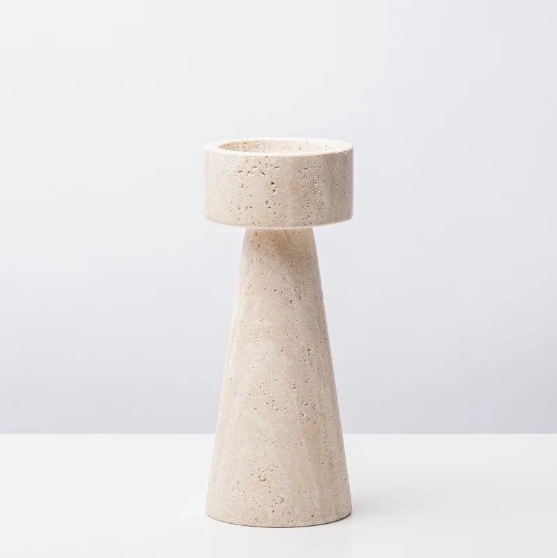 Afralia™ Natural Stone Candle Holders - Elegant Centerpiece and Candlestick Set