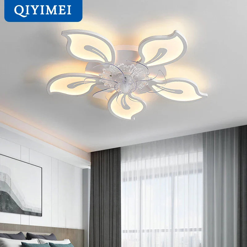 Afralia™ Dimmable Ceiling Fan Lights with Remote Control for Living Children's Bedroom Dining Room