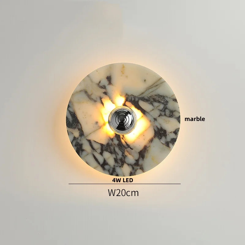 Afralia™ White Marble LED Wall Sconce Nordic Modern Simple Home Decor Mirror Light
