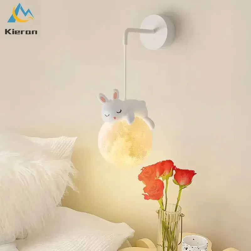 Afralia™ Nordic Moon LED Chandelier & Animal Wall Lamps for Modern Living Room & Bedroom