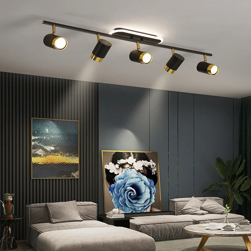 Afralia™ LED Chandelier with Spotlights for Living Room Bedroom Ceiling Decor