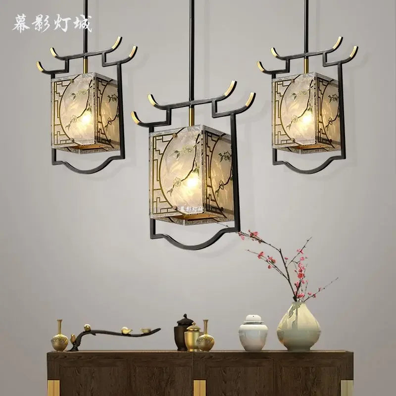 Afralia™ Chinese-Style Copper Decorative Hall Bedroom Bedside Balcony Bar