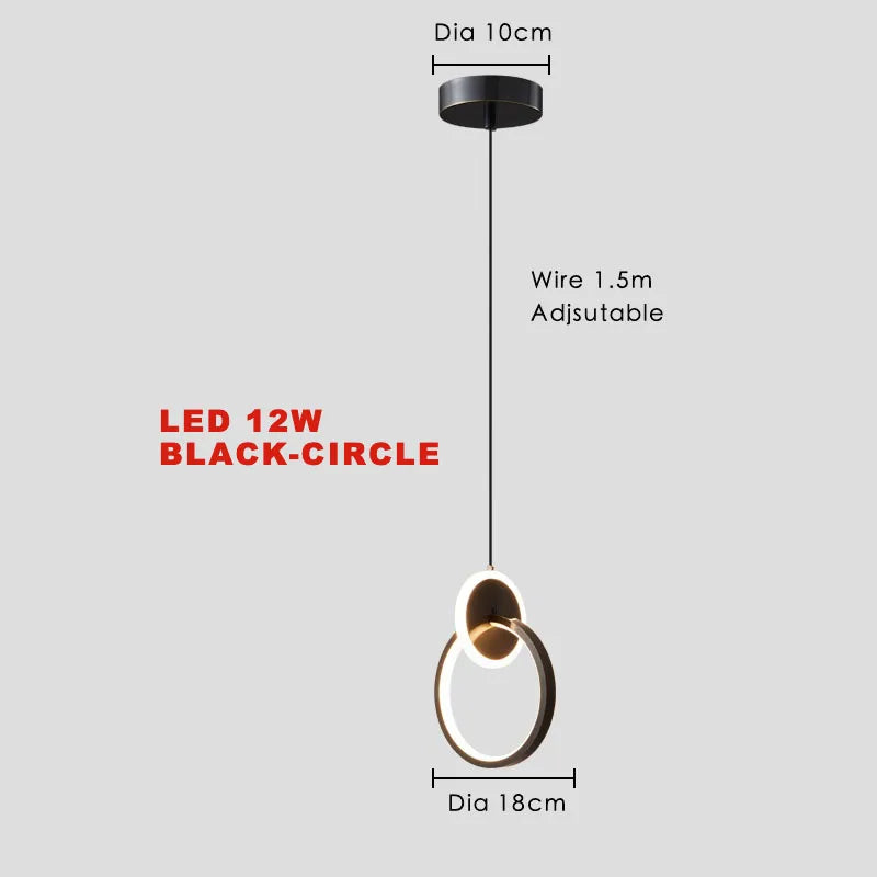 Nordic LED Pendant Chandelier for Bedroom Living Room Restaurant Decor by Afralia™