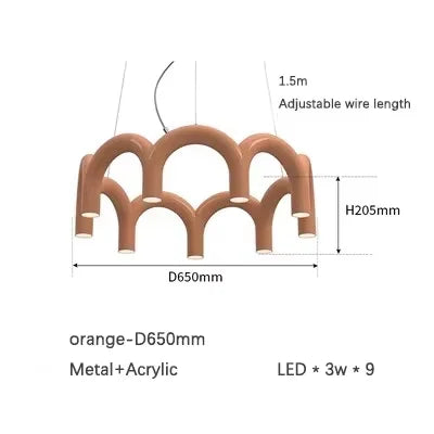 Afralia™ U-Shaped LED Chandelier: Modern Nordic Arch Pendant Lamp for Bar, Dining Room, and Kitchen Decor