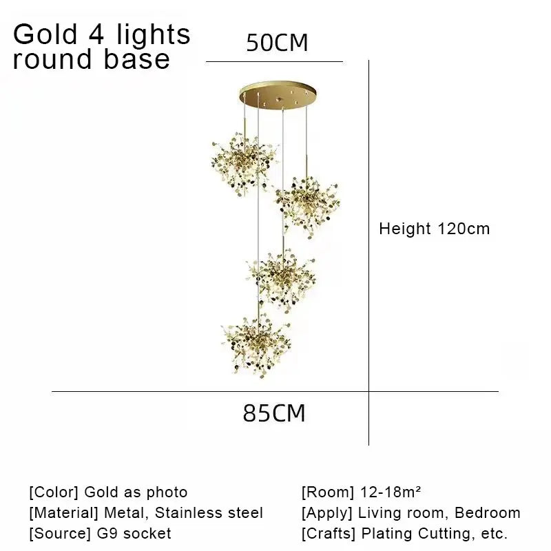 Afralia™ Gold LED Ceiling Pendant Light Fixture for Home Decoration and Modern Living
