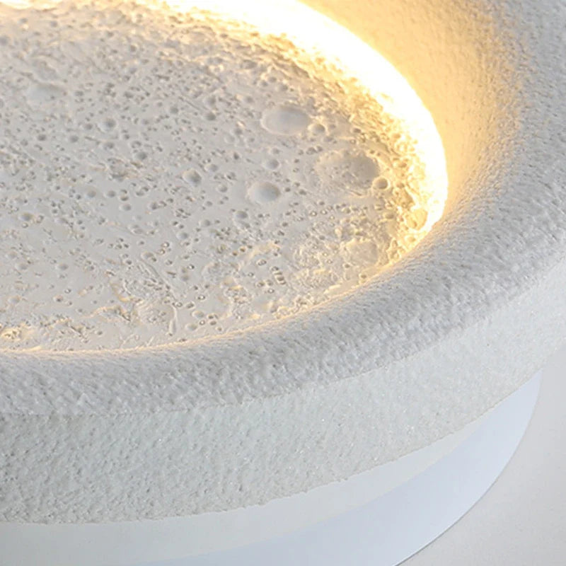 Afralia™ Starry White Moon Gypsum Wall Lamp for Bedroom, Corridor, or Bedside Decor