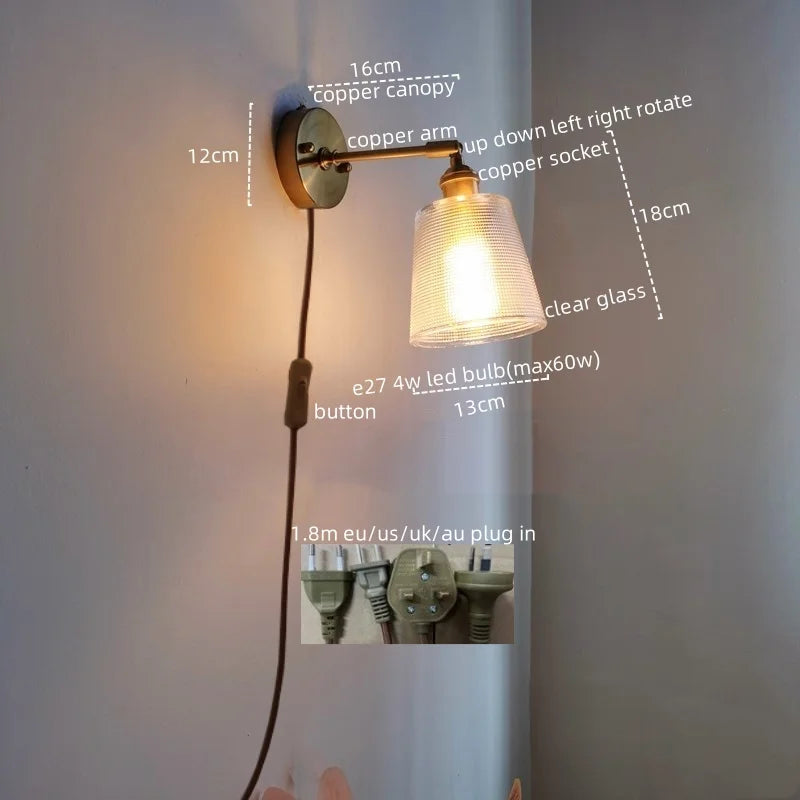 Afralia™ Modern Copper LED Wall Sconce, Nordic Design for Hallway, Living Room, Bathroom