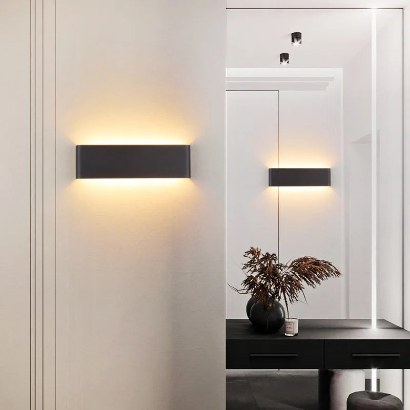 Afralia™ Modern LED Aluminum Wall Lamp Bathroom Mirror Lights Sconce Fixture