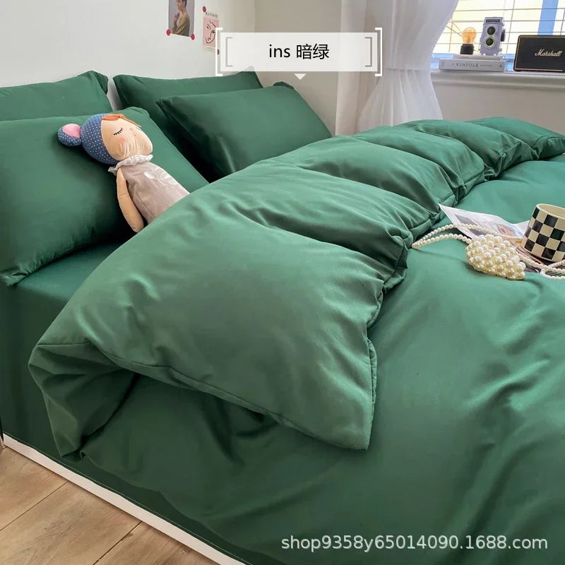 Afralia™ Comfort King Size Bedding Set: Soft Duvet Cover & Pillowcases, Affordable & Durable