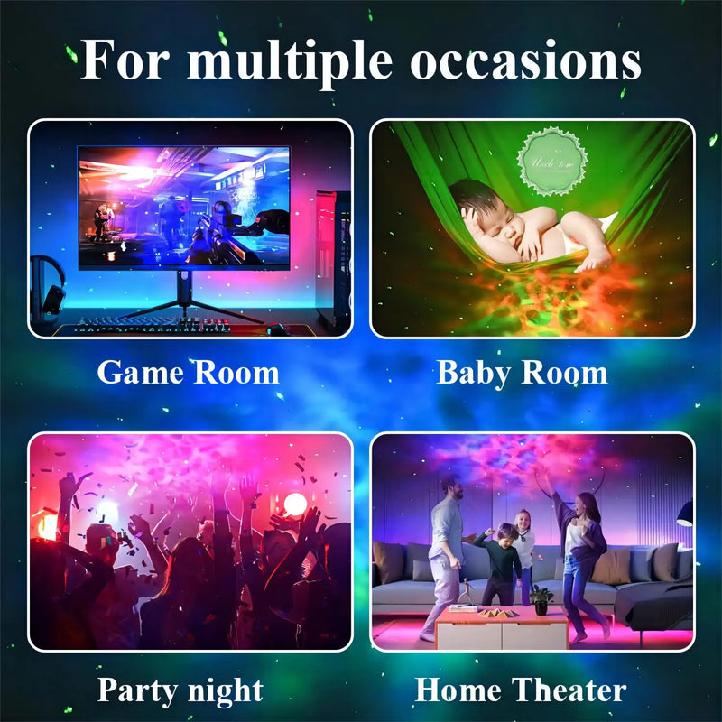 Afralia™ Galaxy Star Projector Night Light Remote Control Timer Kids Gift