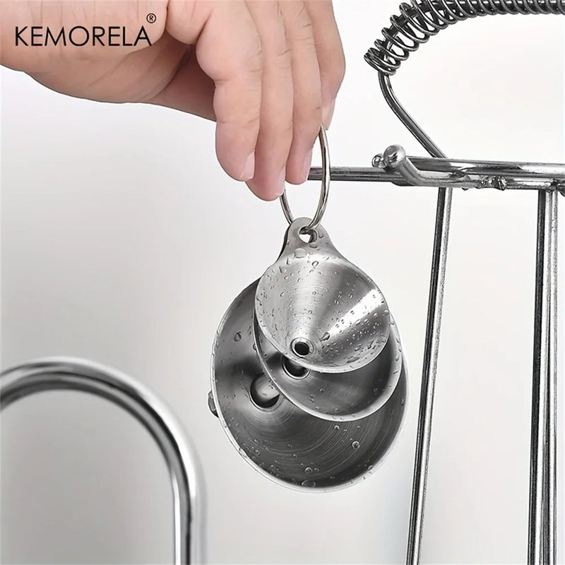 Afralia™ Stainless Steel Kitchen Funnel Set - 3-Piece Oil Spill Dispenser and Drain Tool