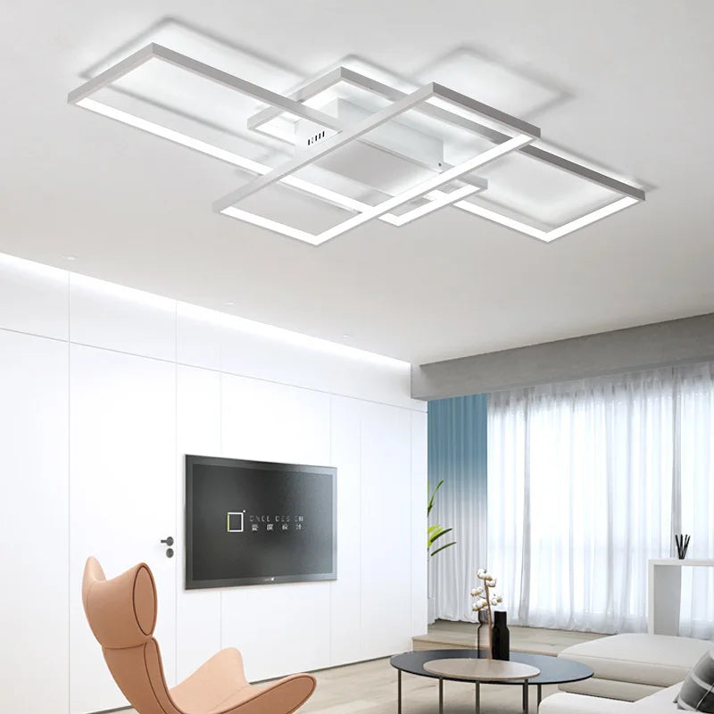 Afralia™ Square LED Ceiling Light for Home Lighting in Various Voltages