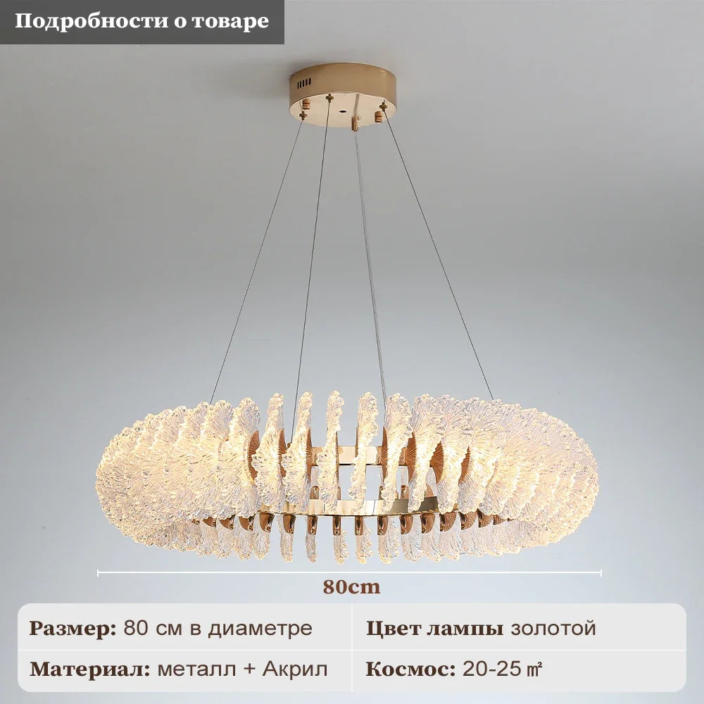 Afralia™ Coral Flower Crystal Chandelier: Modern Luxury LED Pendant Lighting for Home