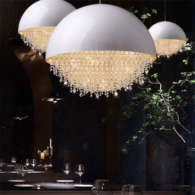 Afralia™ Tassel LED Crystal Chandelier for Luxury Living Room & Restaurant Decor