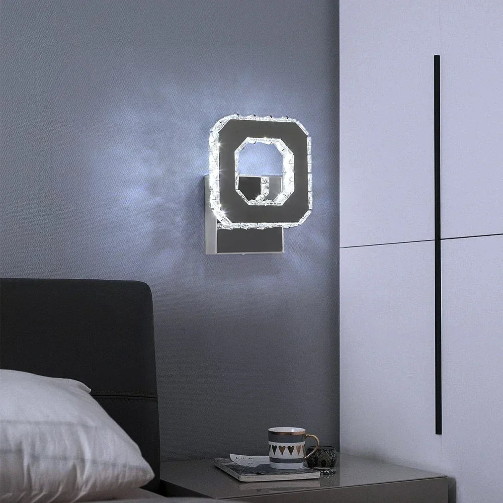 Afralia™ Crystal LED Wall Sconce: Modern Minimalist Lighting for Living Room, Bedroom, Hallway