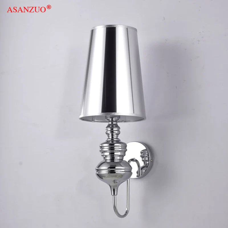 Afralia™ Guards Wall Lamps: Gold Silver Black White Decor Lighting Fixture for Hotel Home.