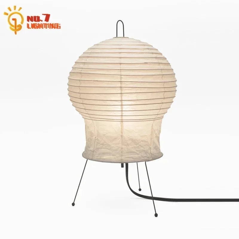 Afralia™ Akari Noguchi Rice Paper Table Lamp LED E27 Modern Light for Living Room