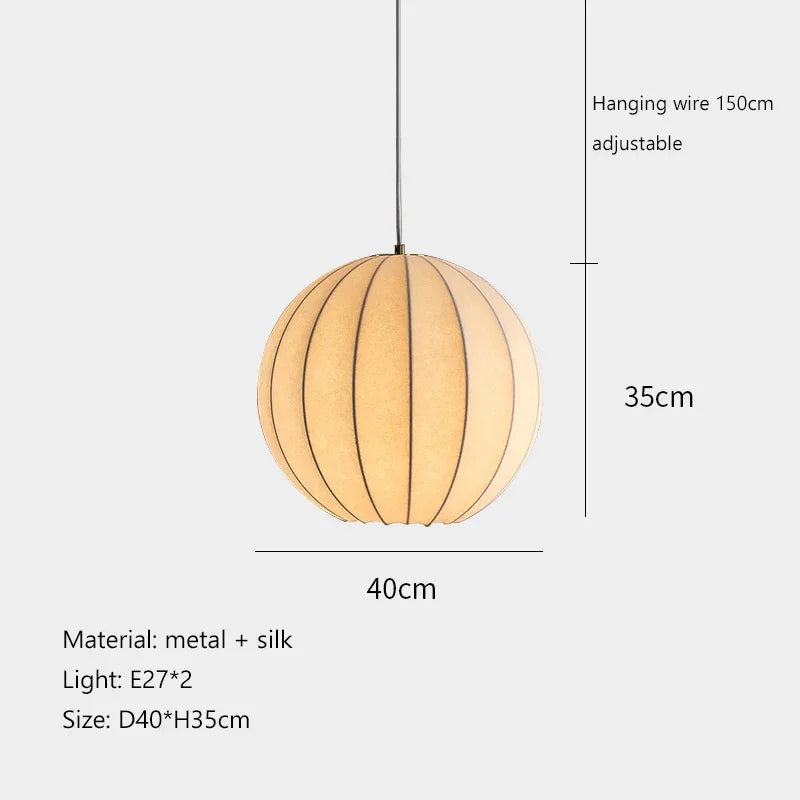Afralia™ Silk Pendant Lights: Nordic Minimalist LED Chandelier for Dining Room, Bedroom, Bar