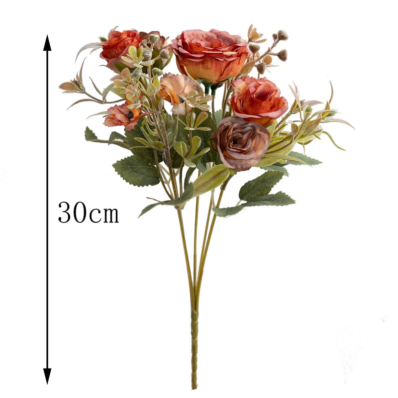 Afralia™ Silk Rose Peony Hydrangea Bouquet for Wedding Home Decoration