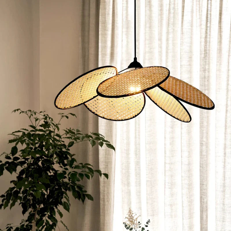 Afralia™ Petal Rattan Pendant Lamp: Stylish Lighting for Kitchen, Living Room & Tea House