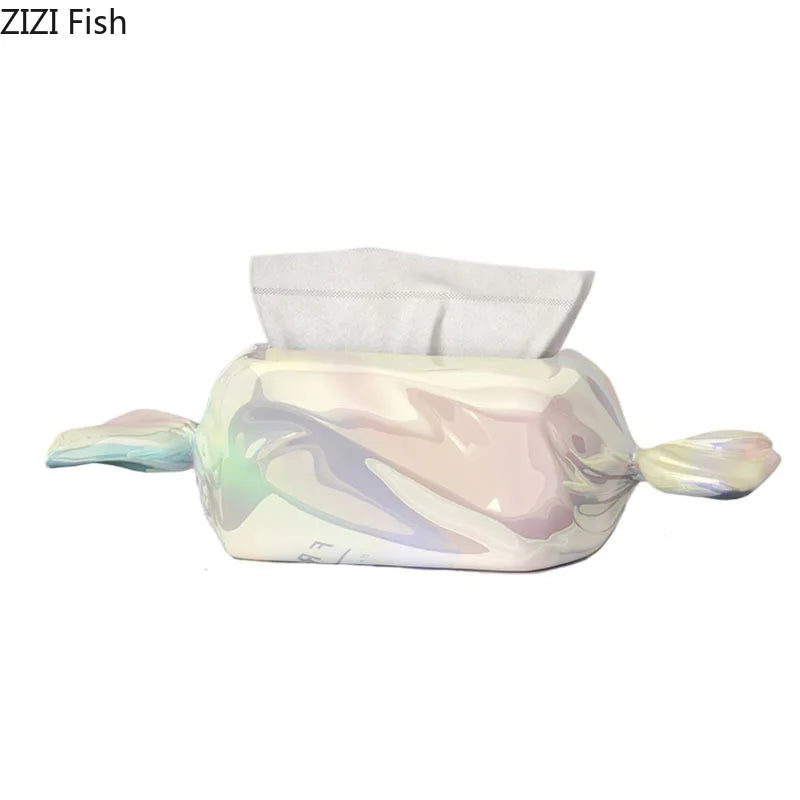 Afralia™ Candy-Shaped Ceramic Tissue Box Holder - Modern Home Decor
