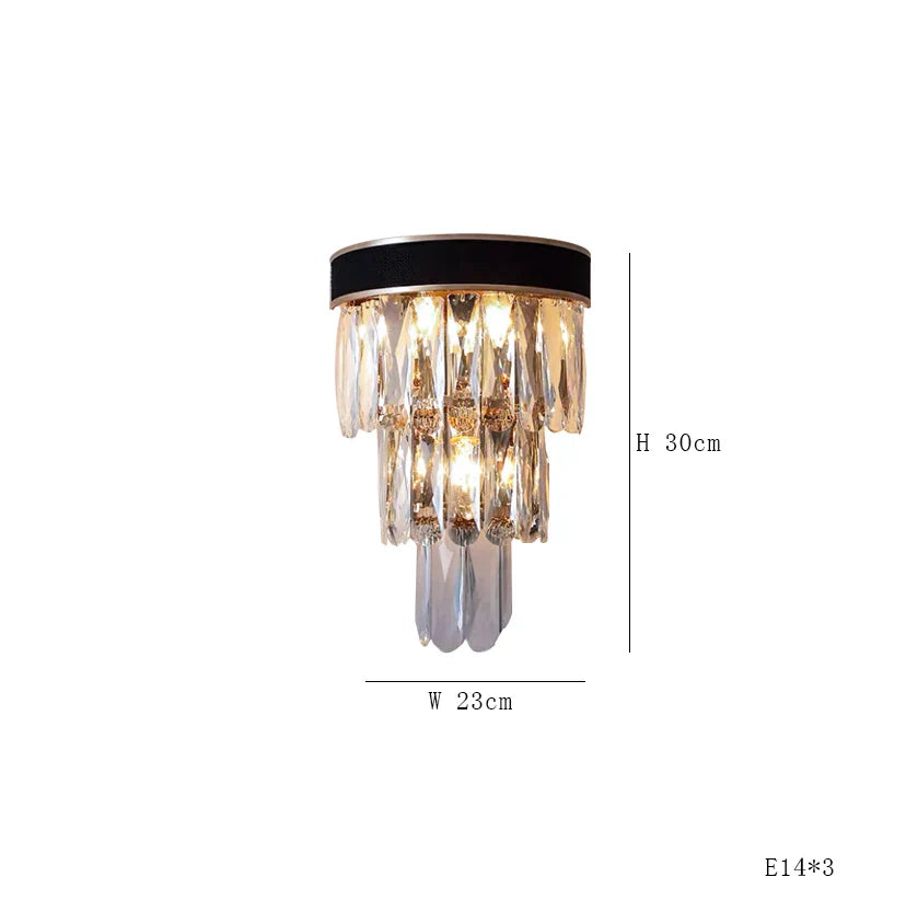 Afralia™ Black LED Crystal Chandelier for Dining Room Luxury Design
