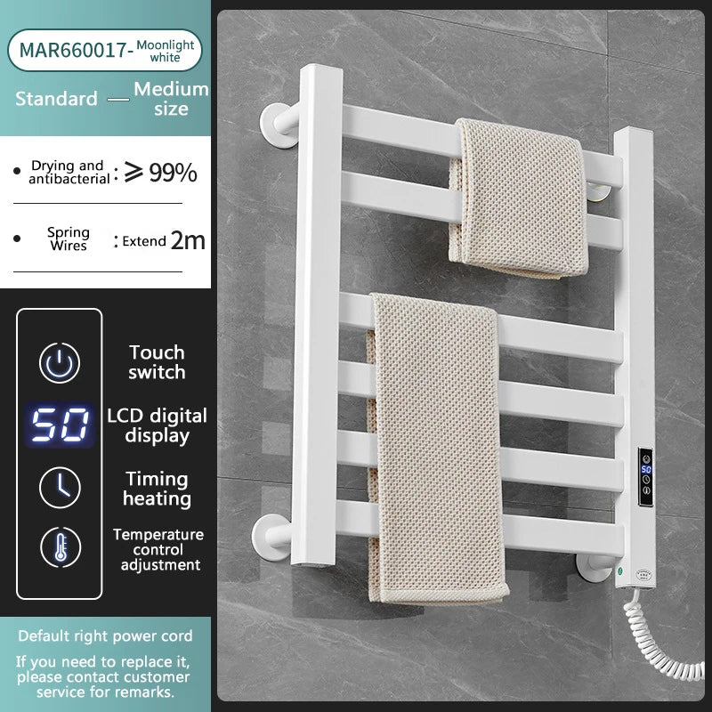 Afralia™ Electric Towel Radiator Warmer Rack for Smart Bathroom Storage and Heating