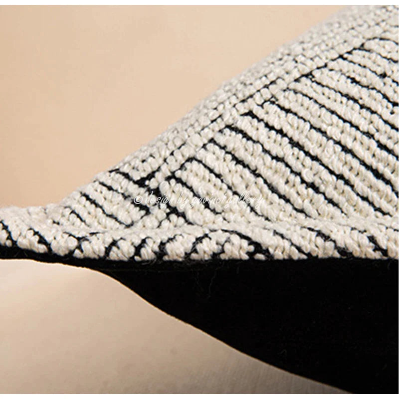Afralia™ Wool Blend Geometry Cushion Cover - Wabi Sabi Style for Living Room Sofa